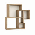 Libreria a giorno rovere sonoma in truciolare nobilitato forma asimmetrica 120 x 30 x 160 cm