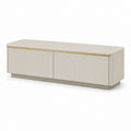 Mobile TV basso avorio in MDF laccato con 2 ante 160 x 40 x 50 cm